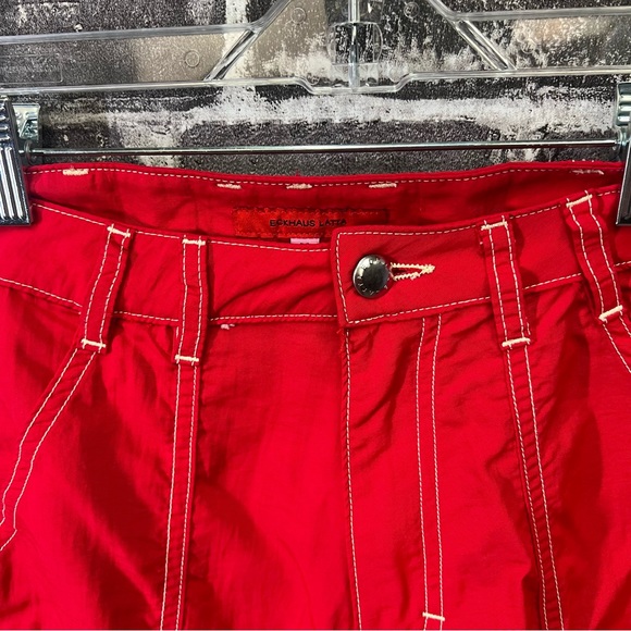 Eckhaus Latta Red Blunt Trousers - size 26 - Picture 3 of 12
